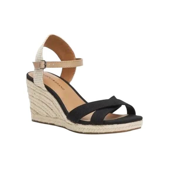 NIB! Lucky Brand Maeylee Espadrille Wedge Strappy Sandals - Size 10 - Picture 1 of 10
